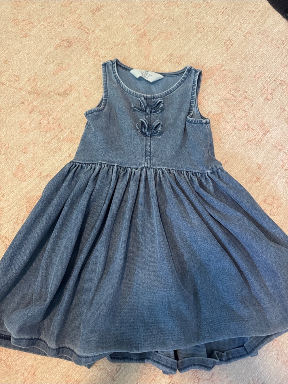 H&M Girls' Sleeveless Denim Dress - Blue (3/4T)